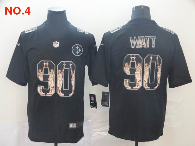 Men's Pittsburgh Steelers #90 T.J. Watt Jersey NO.4;